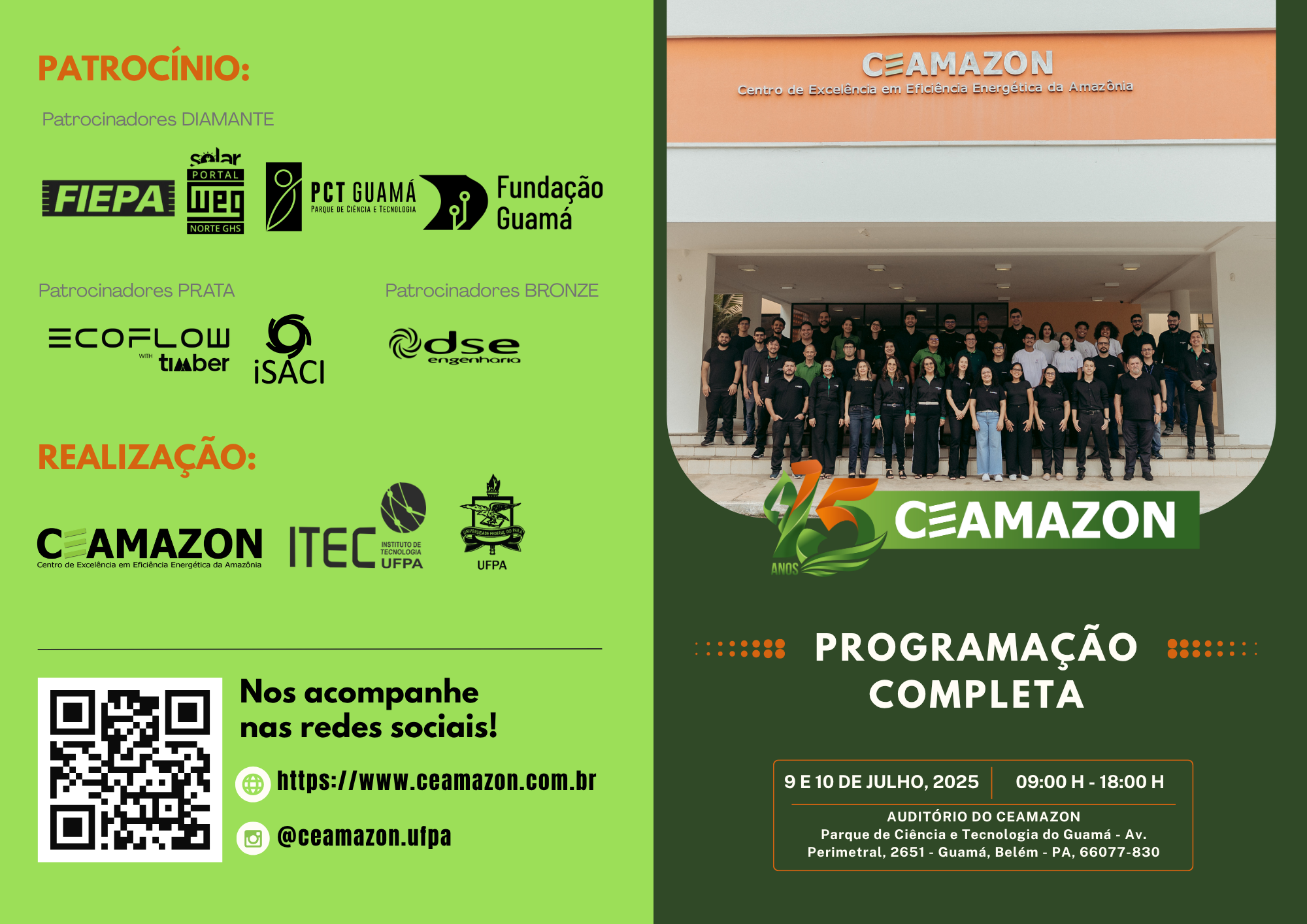 Imagem do evento: Programação: Seminário 15 anos do CEAMAZON